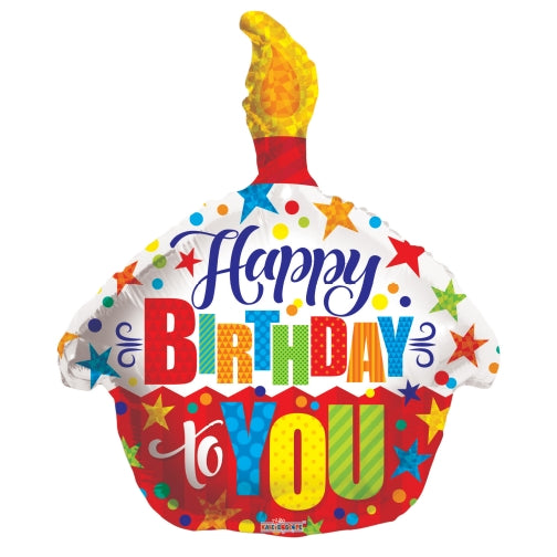 Happy Birthday To You Cupcake â€“ Foil Balloon