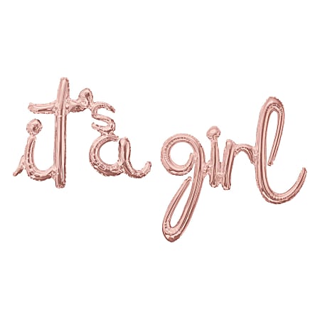 Script Rose Gold Its A Girl