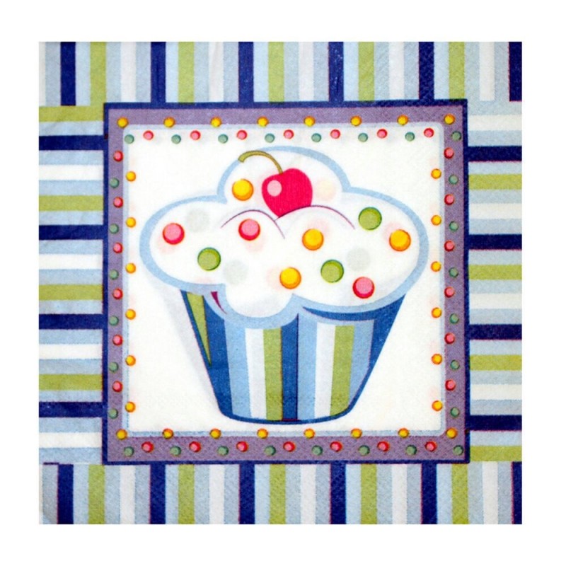 CUP CAKE BLUE NAPKIN