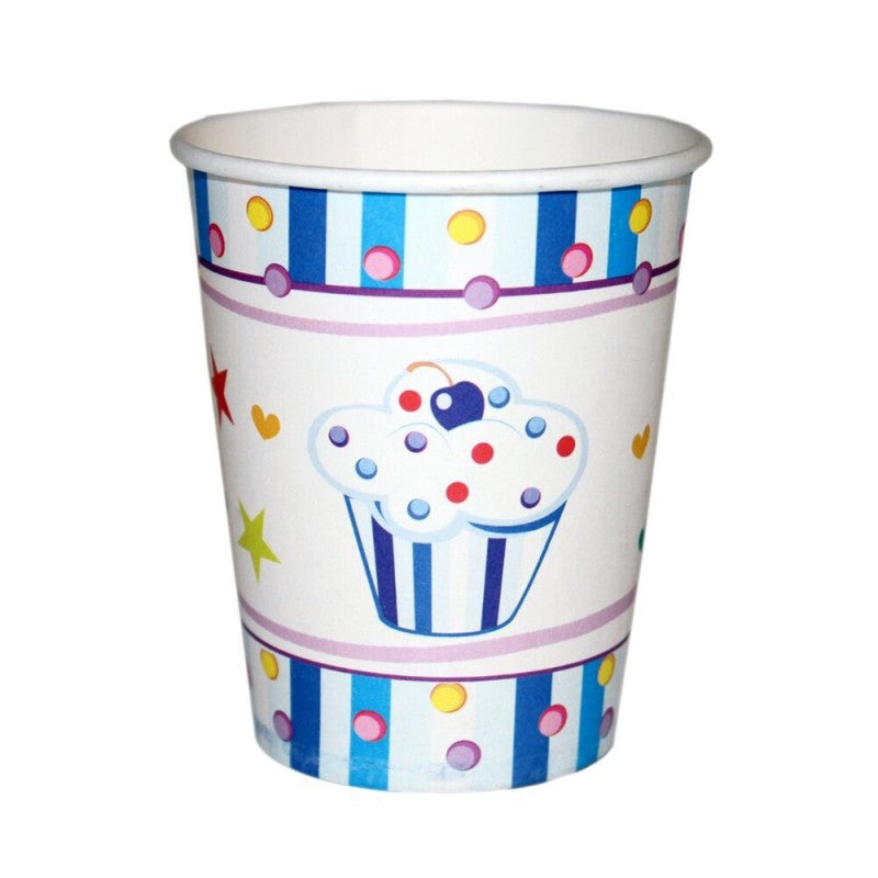 Cupcake Party Blue Cups