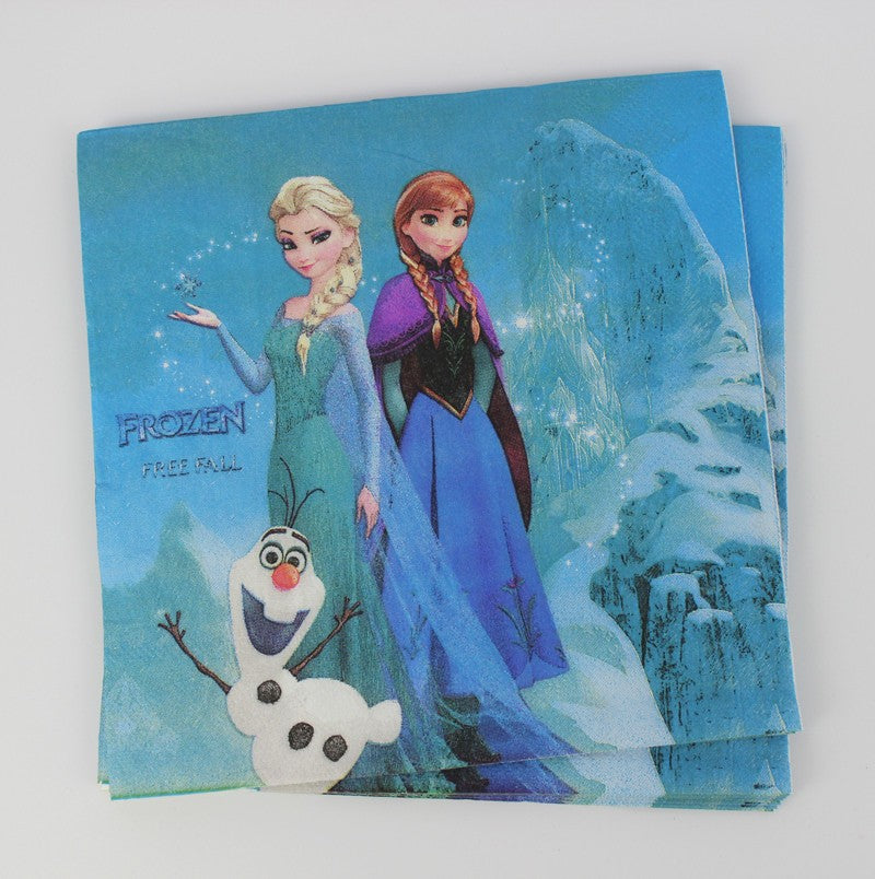 Frozen Birthday Party Elsa and Anna Napkins