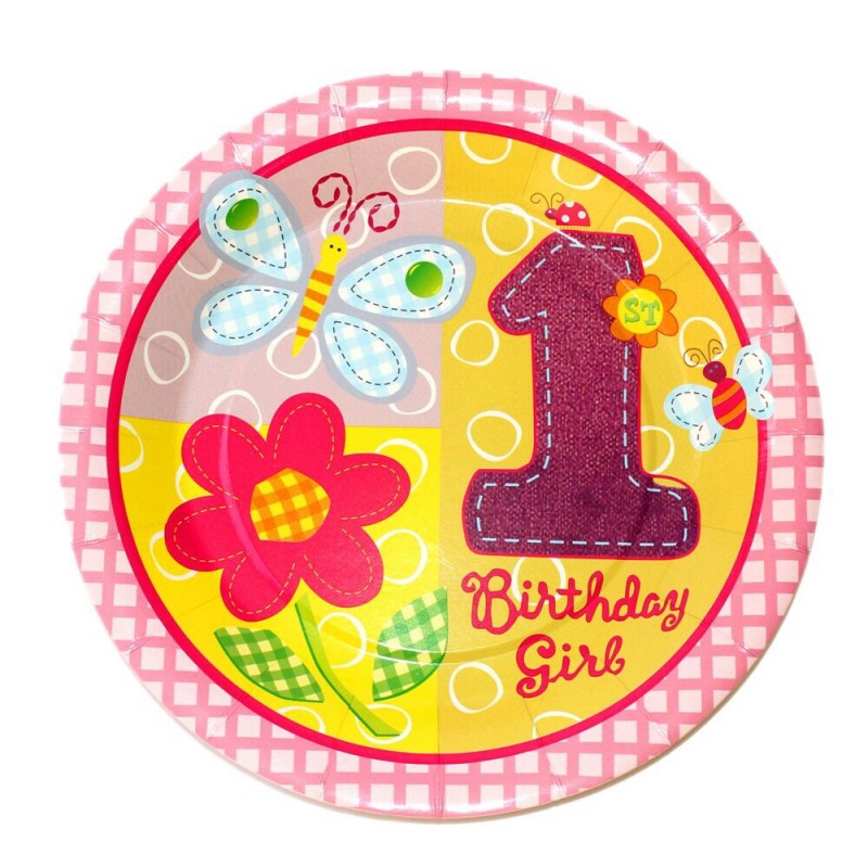 1ST BIRTHDAY GIRL PLATE