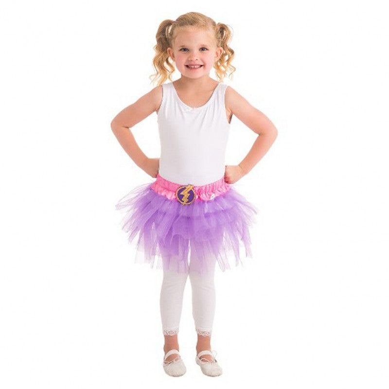 Hero Tutu Skirt Bat / American / Lightning Bolt - Purple