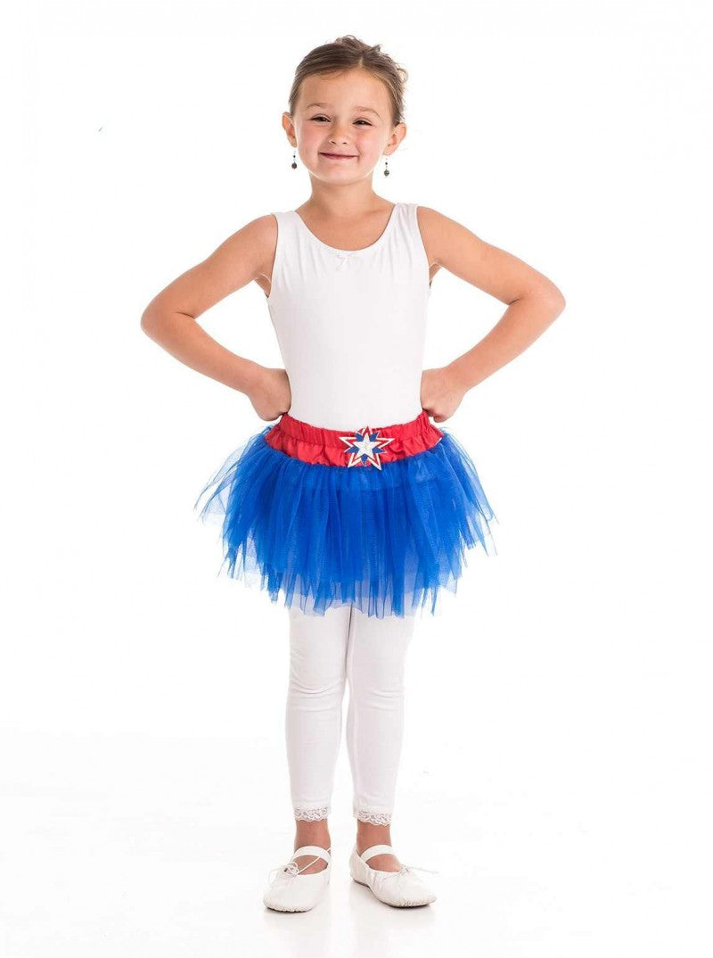 Hero Tutu Skirt Bat / American / Lightning Bolt - Blue