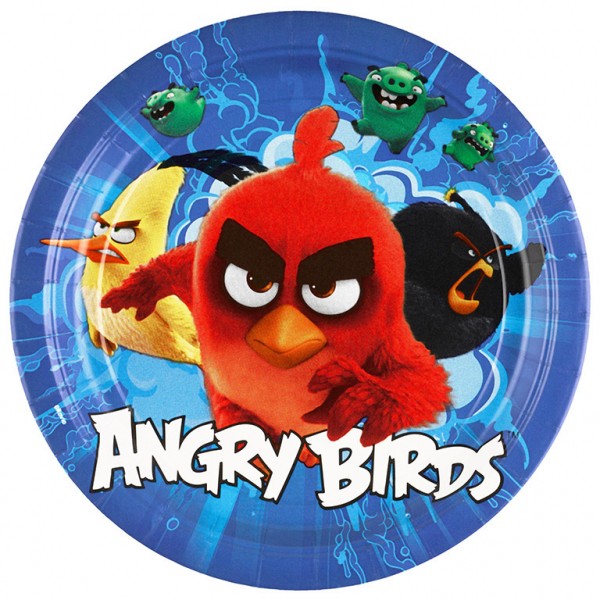 8PLATES ANGRY BIRD PAPER