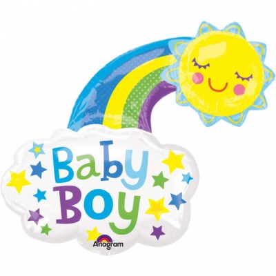 Super Shape Baby Boy Bright Happy Sun Balloon