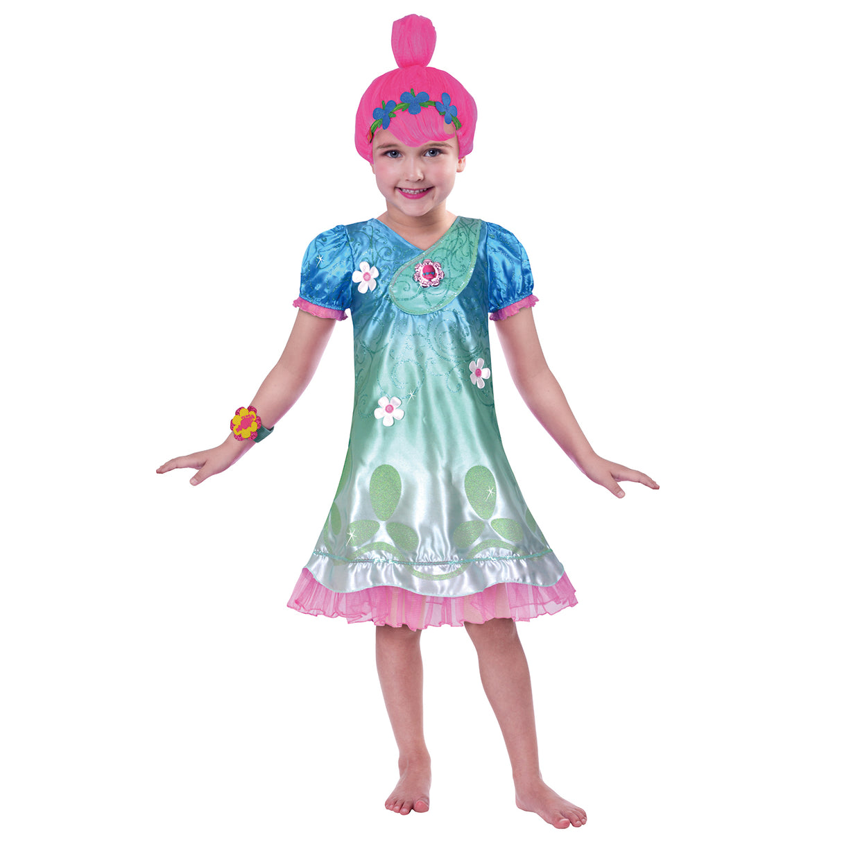 POPPY TROLLS COSTUME 5-6 YEARS