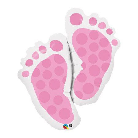 Pink Baby Footprint Balloon