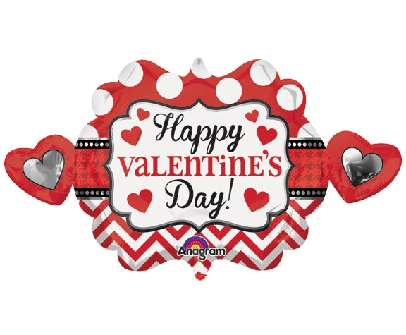 Happy Valentines Day Heart Marquee Balloon