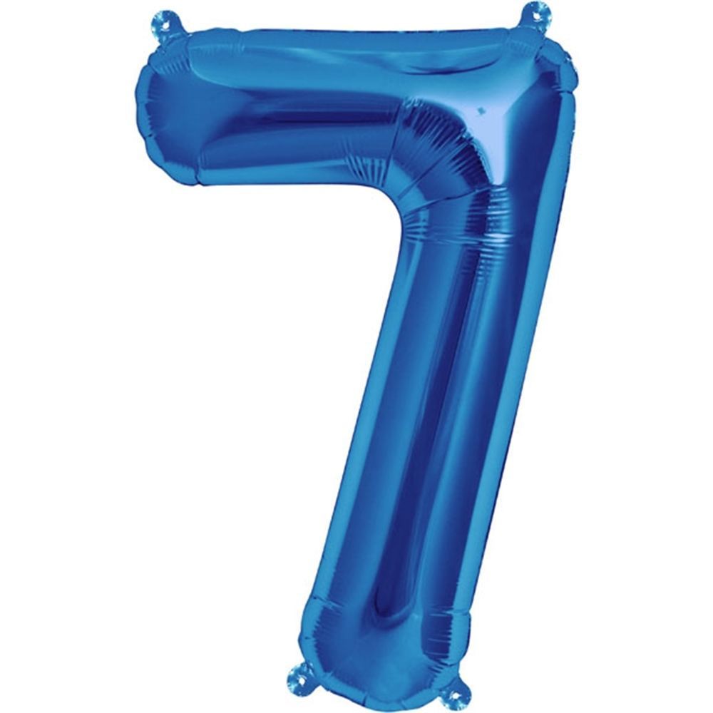 Mini Blue Foil Balloon - Number