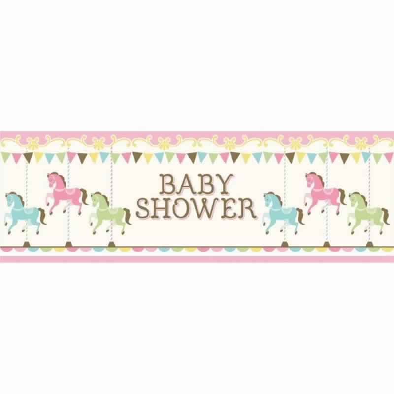 CAROUSEL BABY SHOWER BANNER