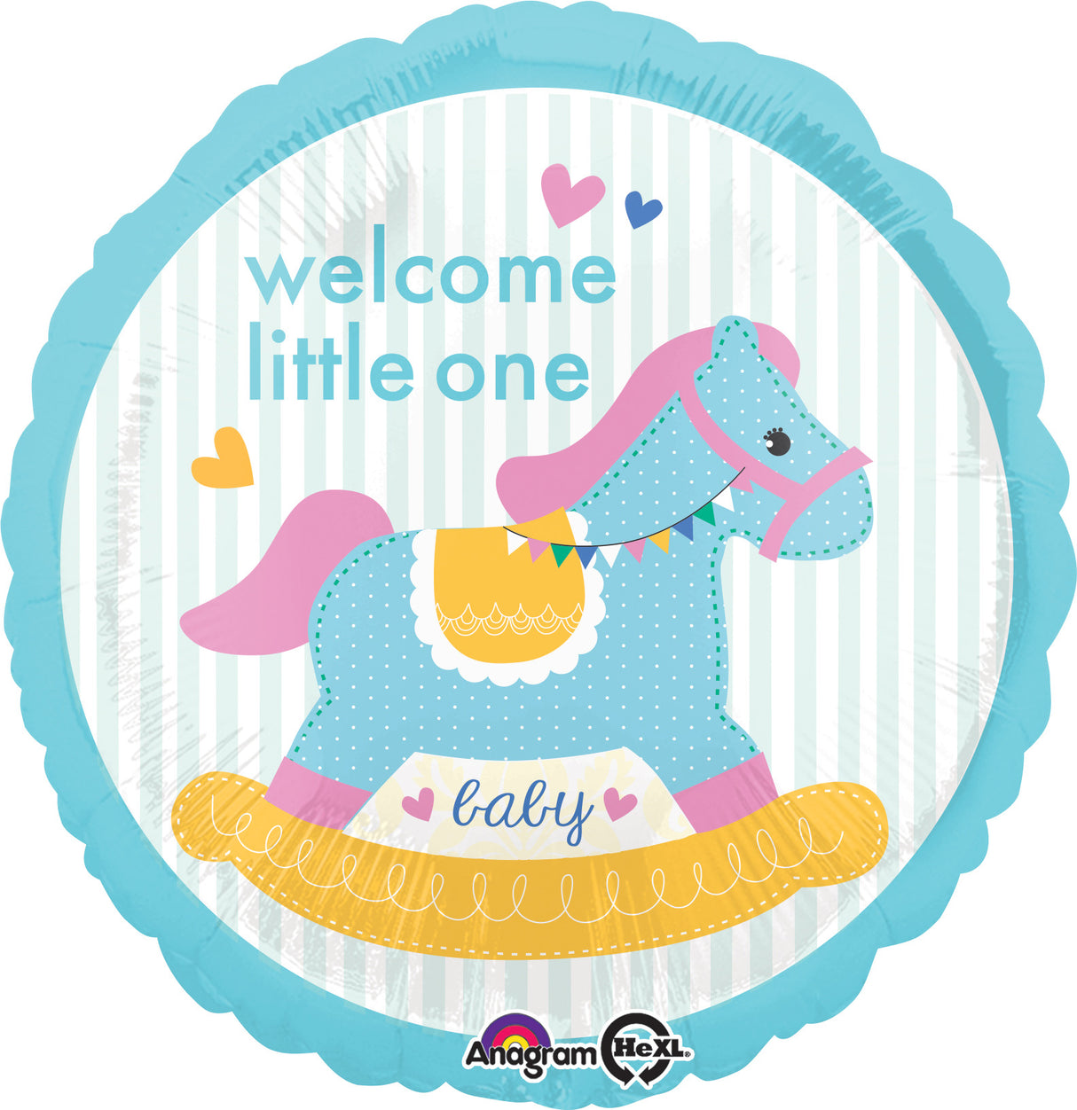 Welcome Little One Rocking Horse Balloon