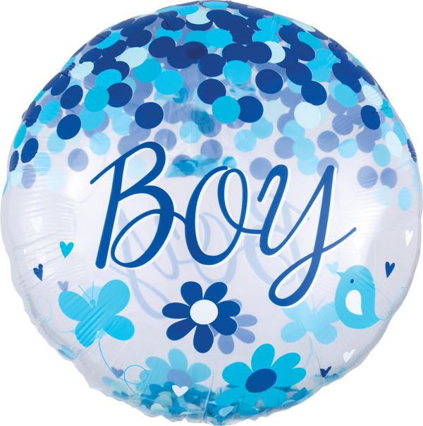 Confetti Baby Boy balloon