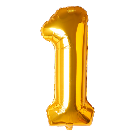 Number Balloon Gold