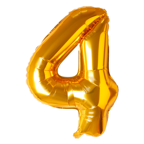 Number Balloon Gold