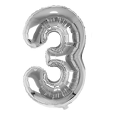 Number  Balloons Silver