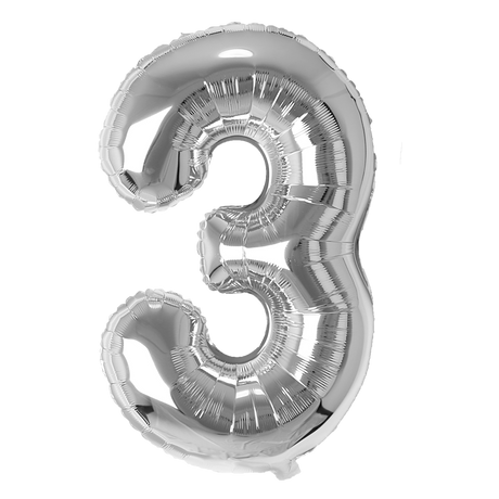 Number  Balloons Silver