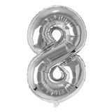 Number  Balloons Silver