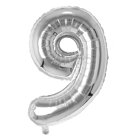 Number  Balloons Silver