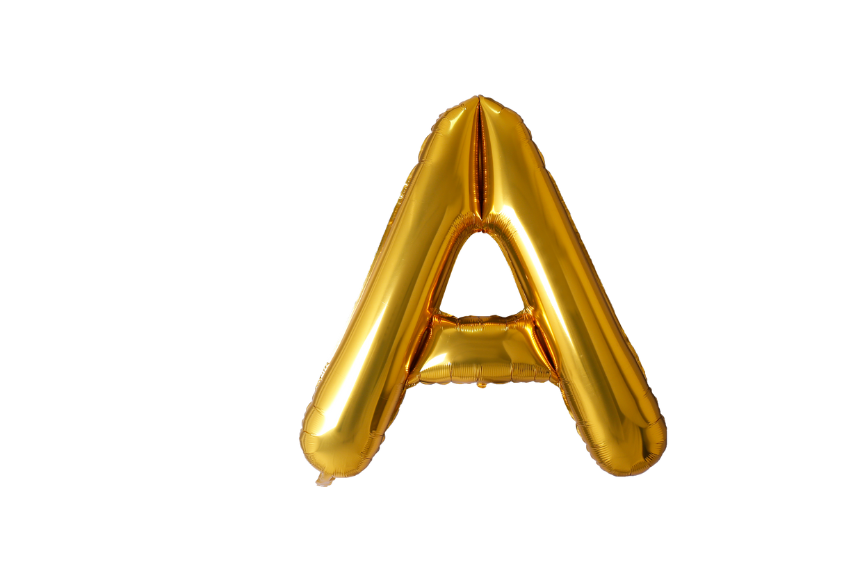 Mini Letter Balloons Gold