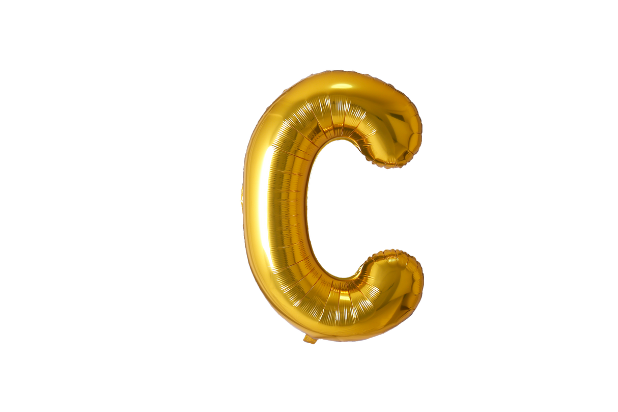 Mini Letter Balloons Gold