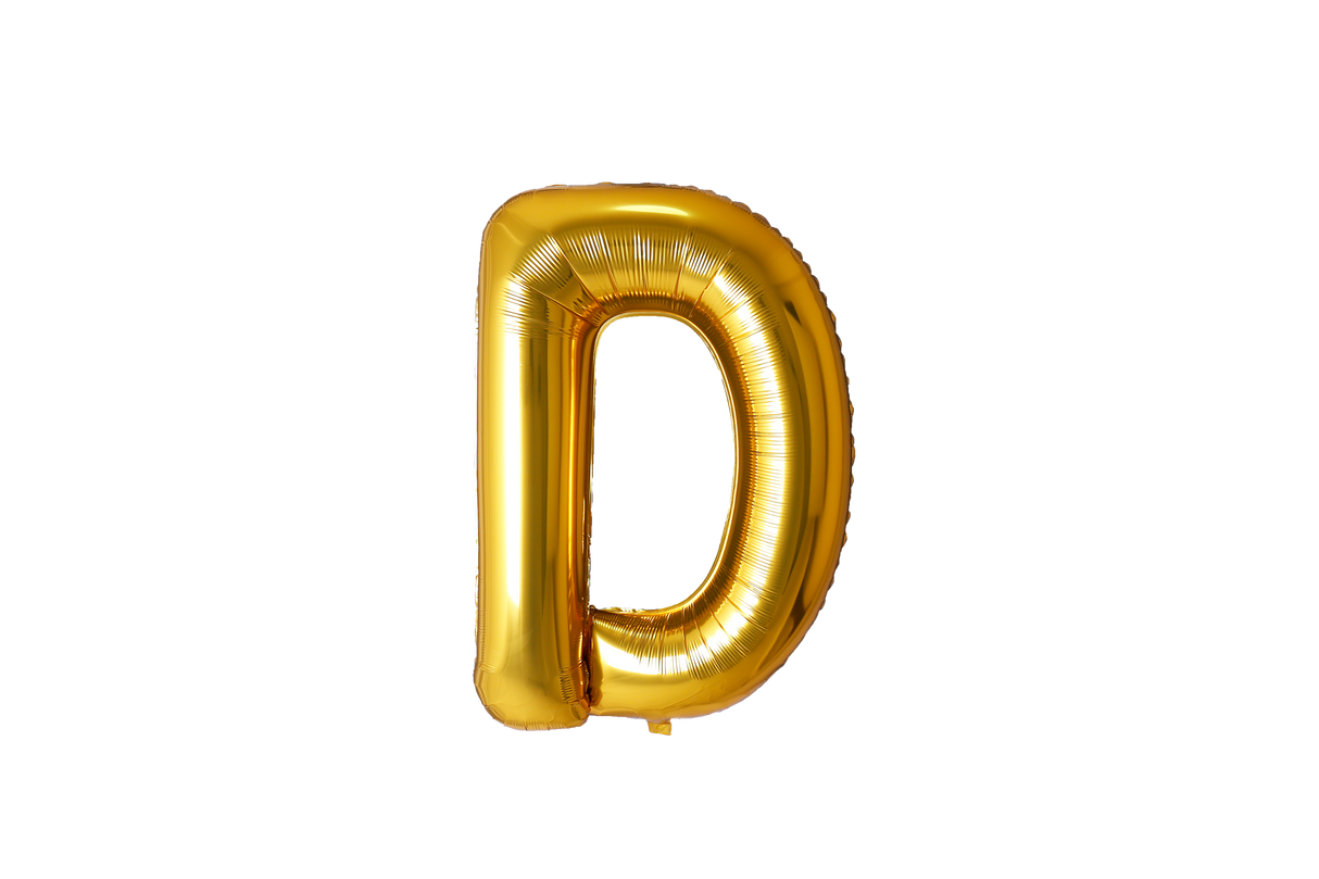 Mini Letter Balloons Gold