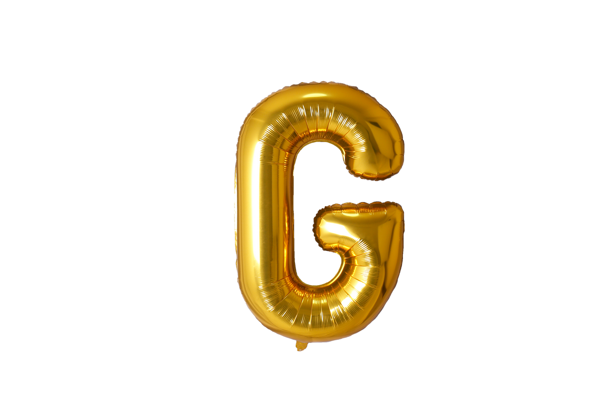 Mini Letter Balloons Gold