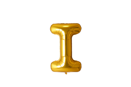 Mini Letter Balloons Gold