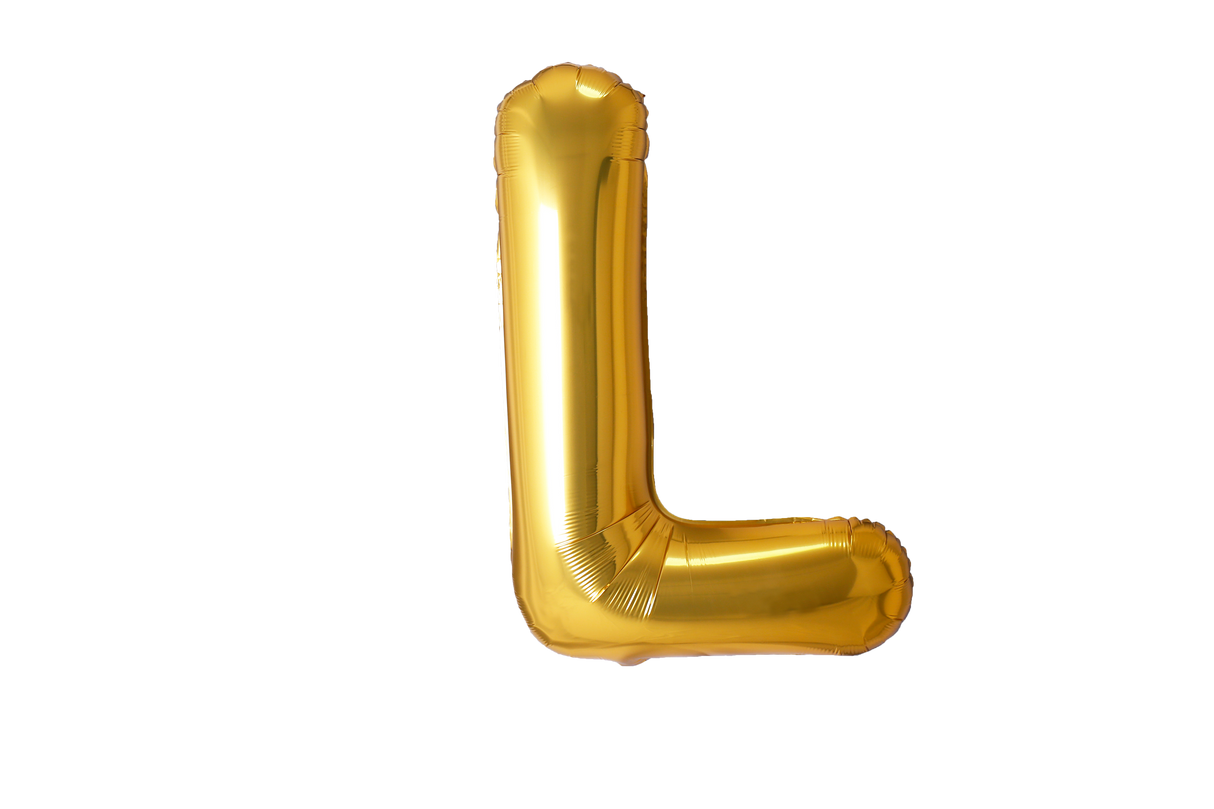 Mini Letter Balloons Gold