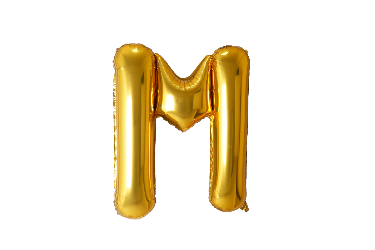 Mini Letter Balloons Gold