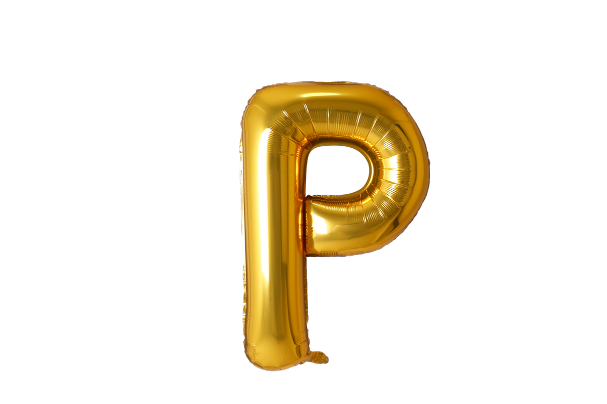 Mini Letter Balloons Gold