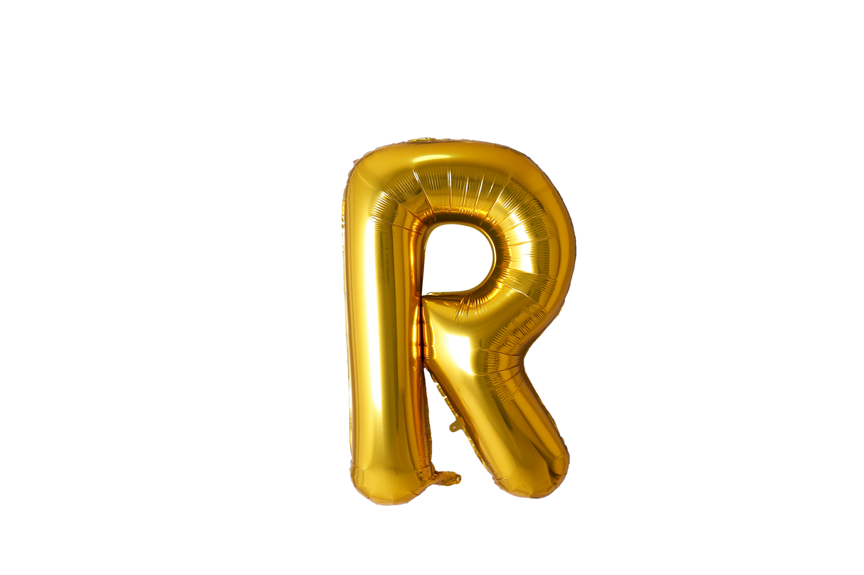 Mini Letter Balloons Gold