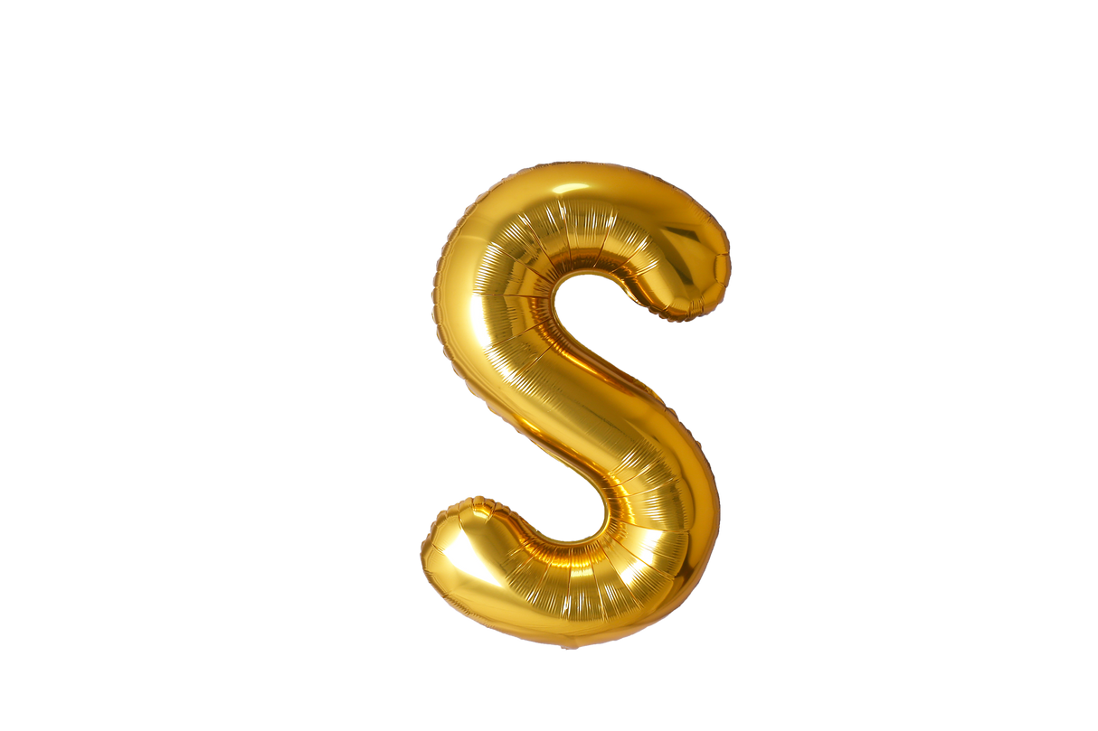 Mini Letter Balloons Gold