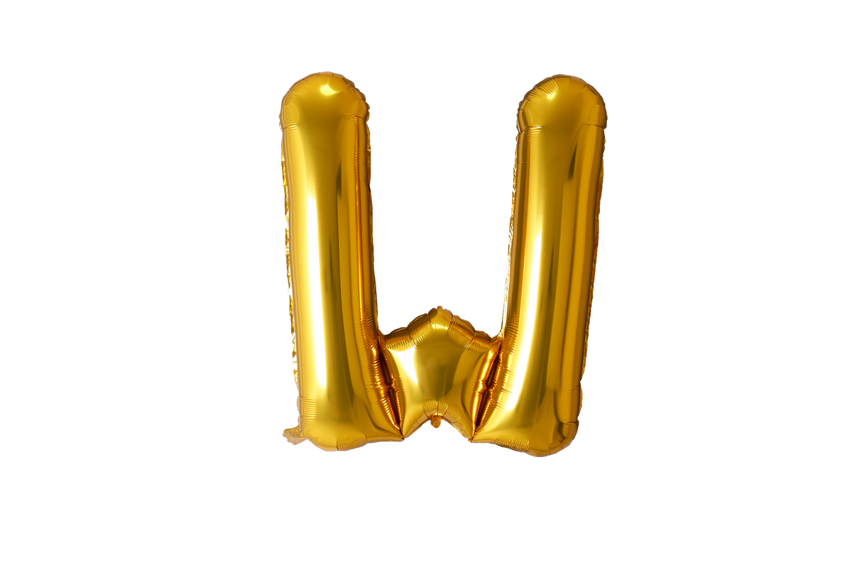 Mini Letter Balloons Gold