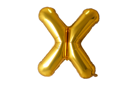 Mini Letter Balloons Gold