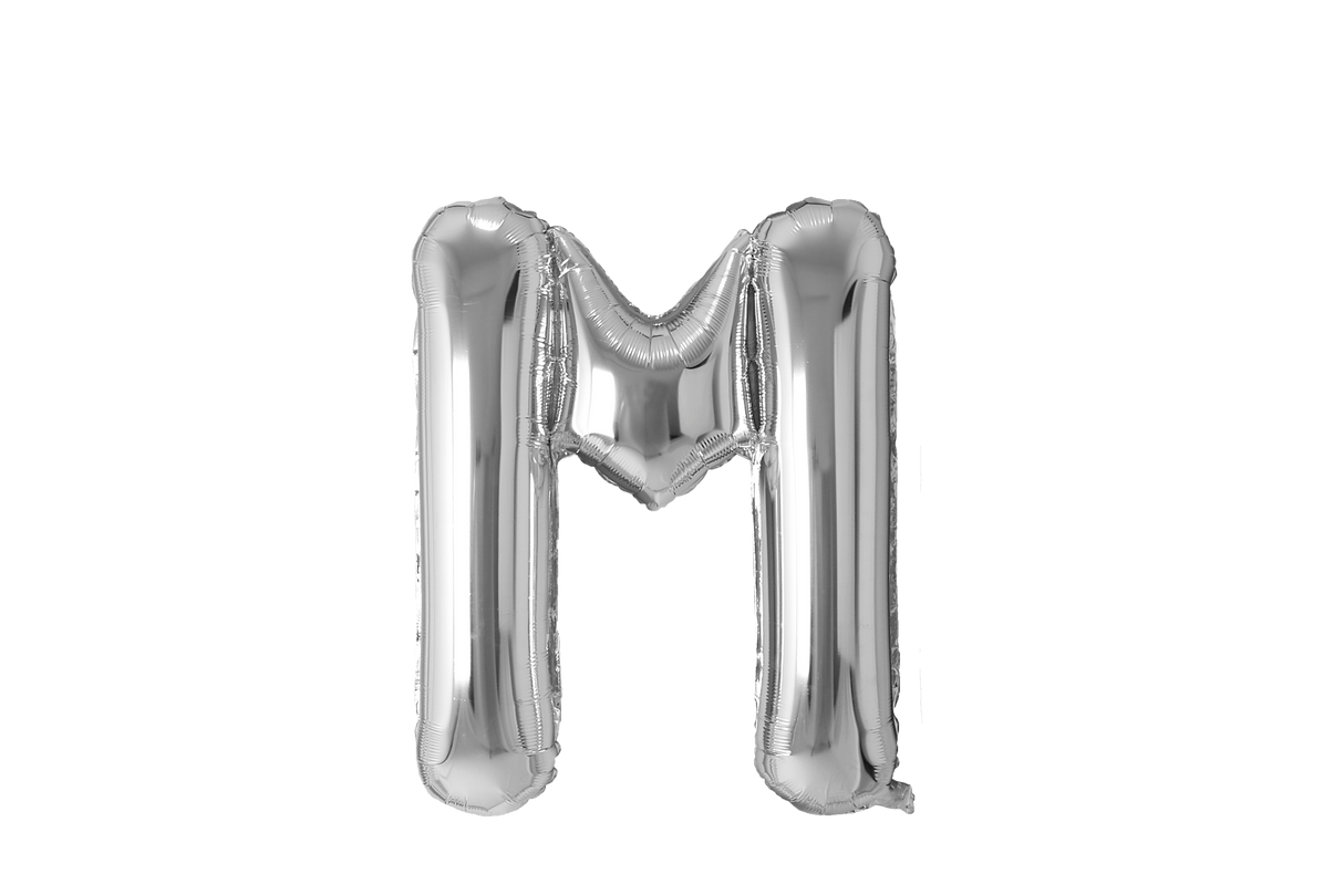 Mini Letter Balloons Silver