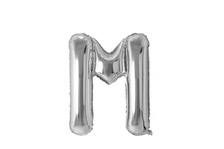 Mini Letter Balloons Silver