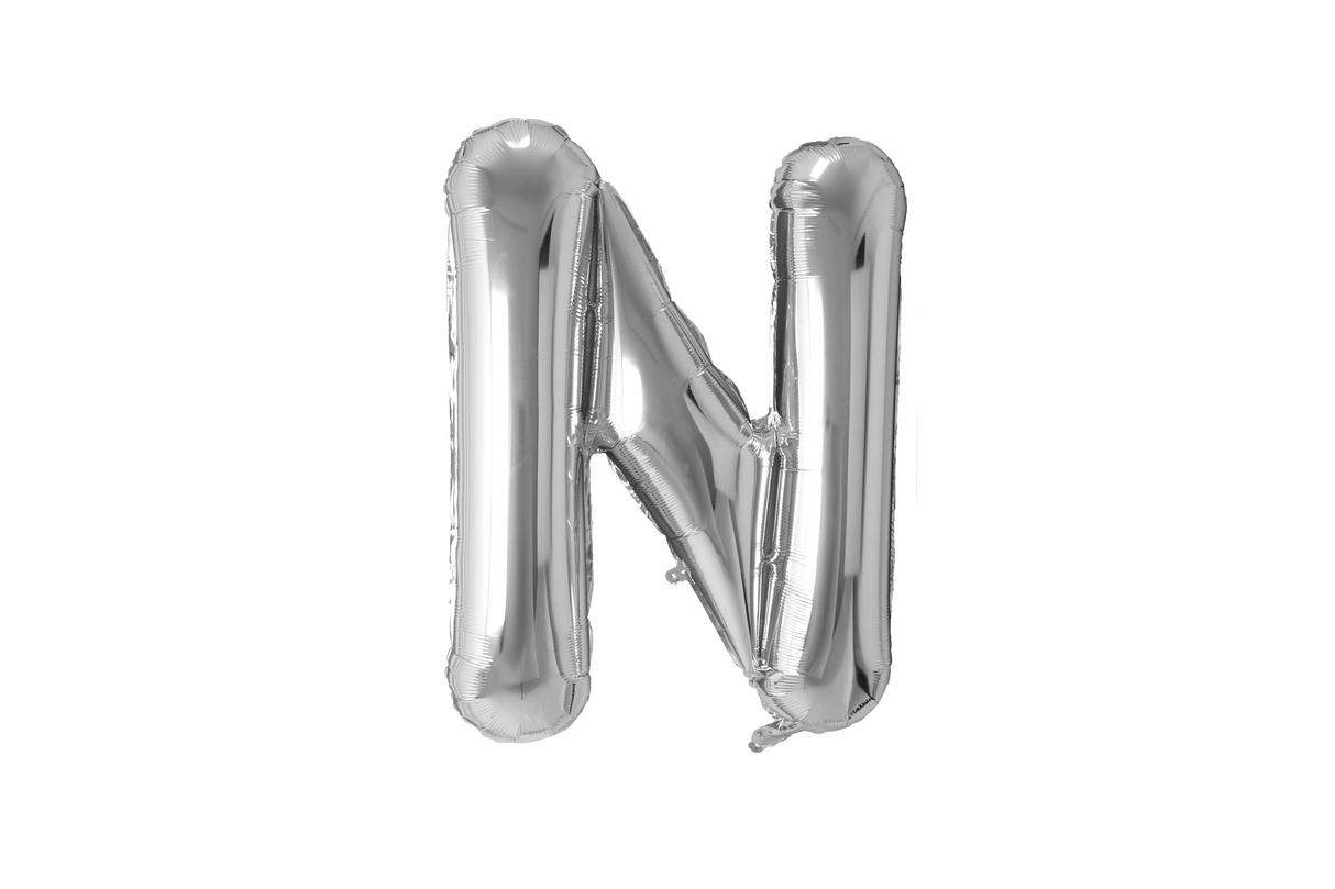 Mini Letter Balloons Silver