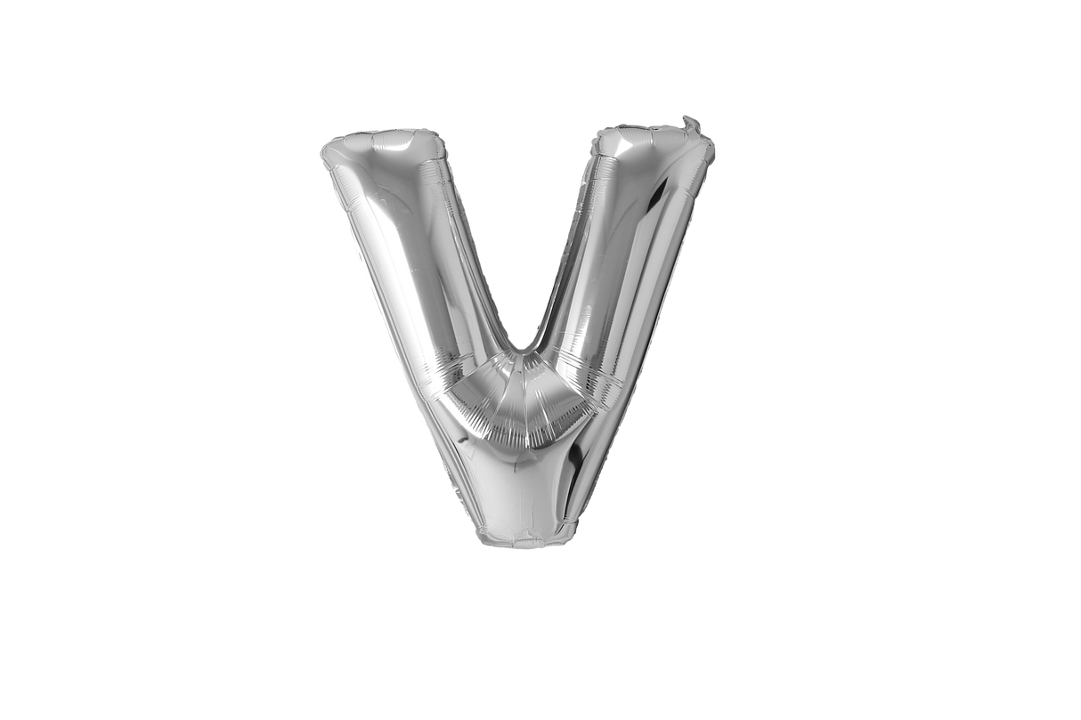 Mini Letter Balloons Silver