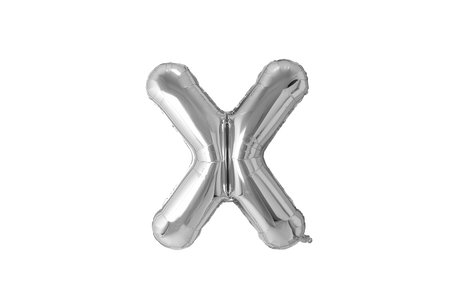 Mini Letter Balloons Silver