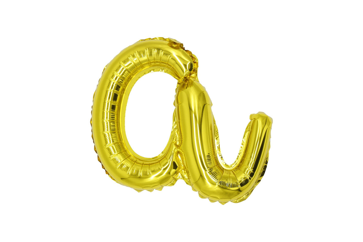 Mini Script Letter Balloon Gold