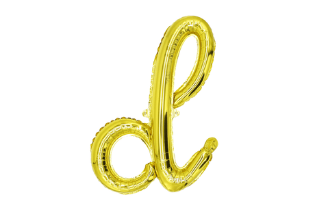 Mini Script Letter Balloon Gold