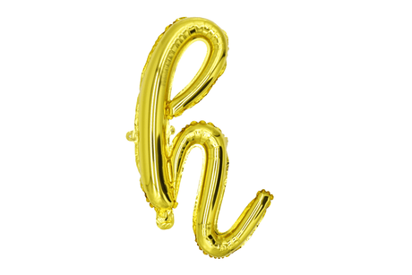 Mini Script Letter Balloon Gold