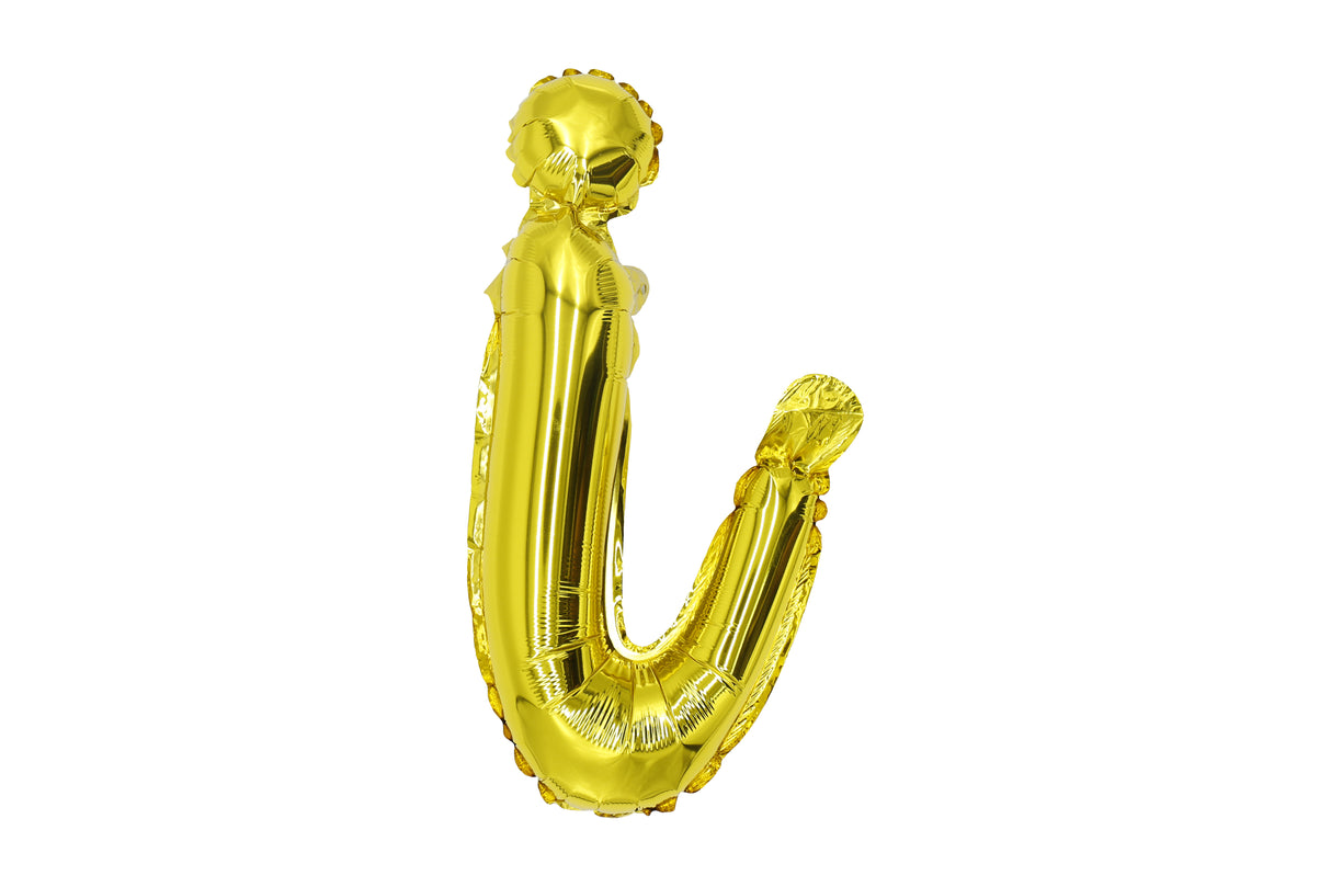 Mini Script Letter Balloon Gold