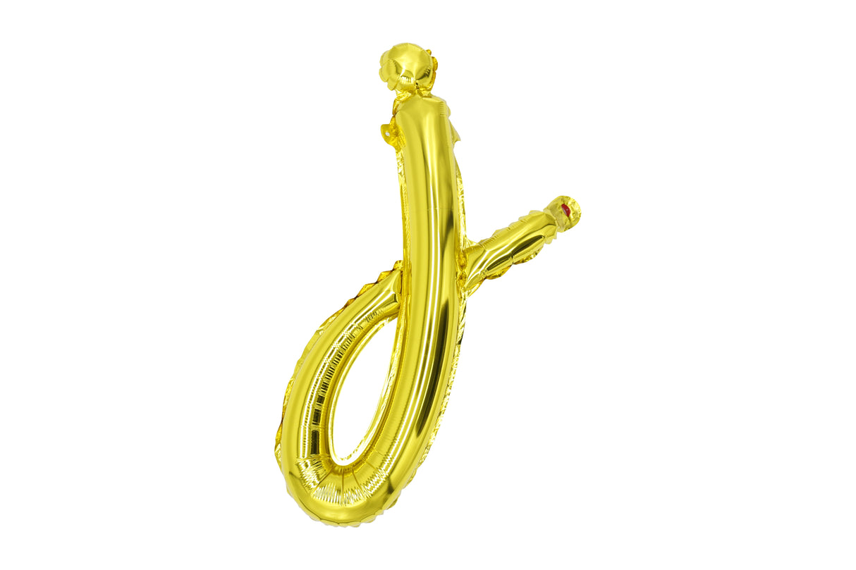 Mini Script Letter Balloon Gold