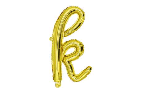 Mini Script Letter Balloon Gold