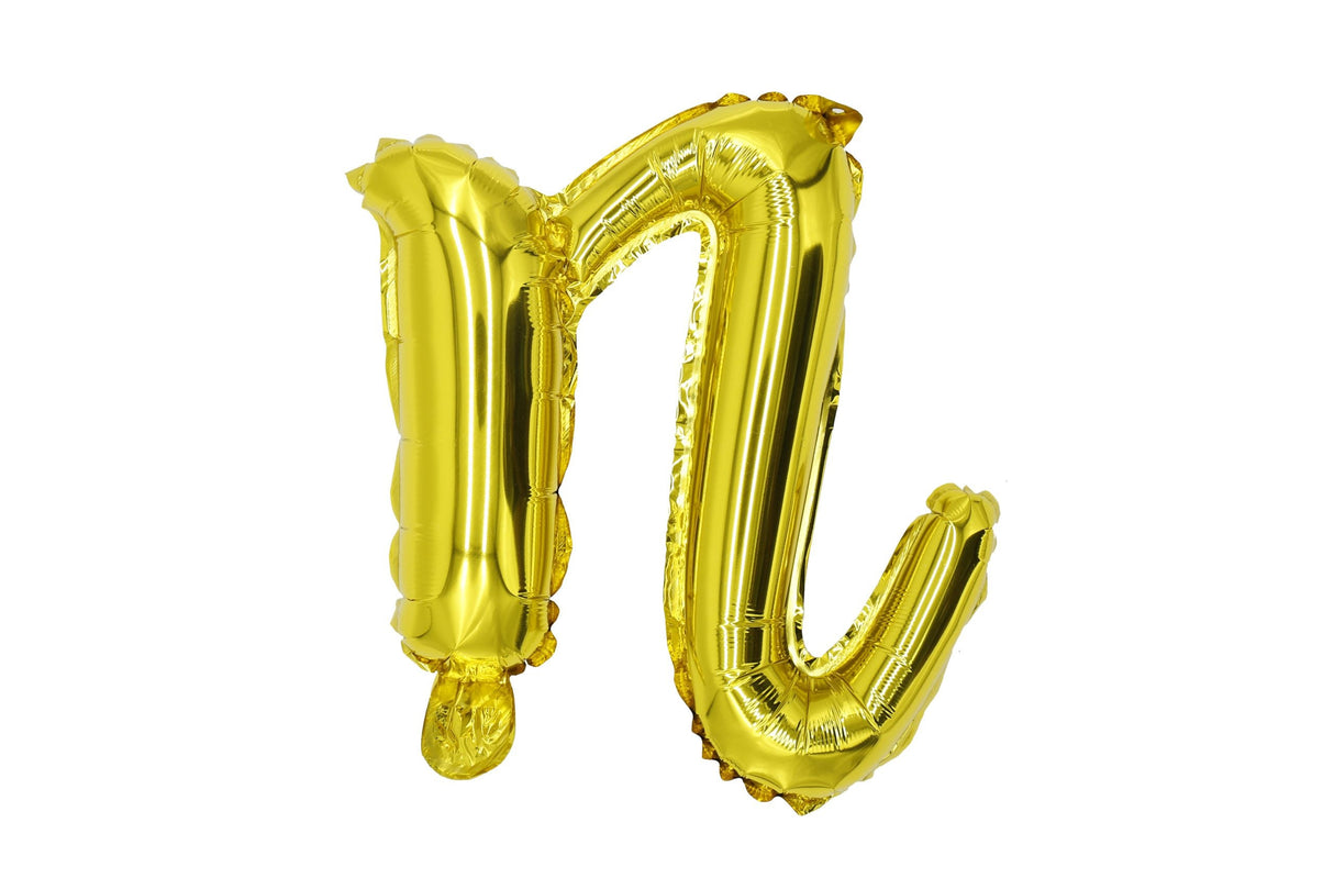 Mini Script Letter Balloon Gold