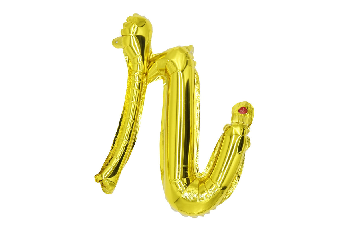 Mini Script Letter Balloon Gold