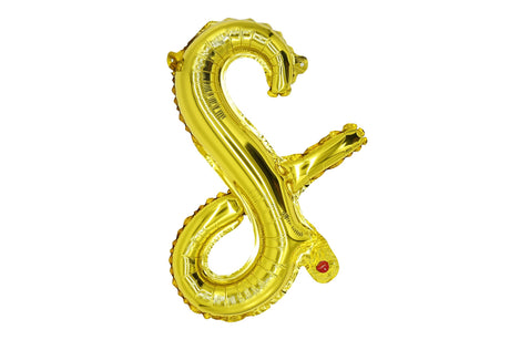 Mini Script Letter Balloon Gold