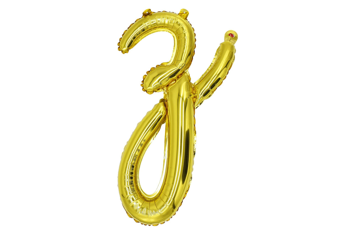 Mini Script Letter Balloon Gold